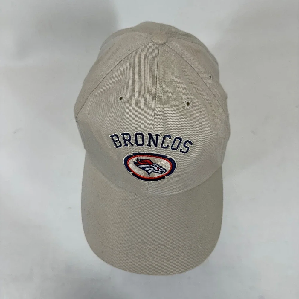 Vintage Denver Broncos Logo Athletic‎ Hat Tan Khaki Adjustable Strapback Cap NFL